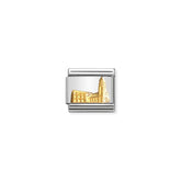 Nomination Composable Classic MONUMENTE RELIEF 1 Stahl und Gold 18 Kt (14-14)